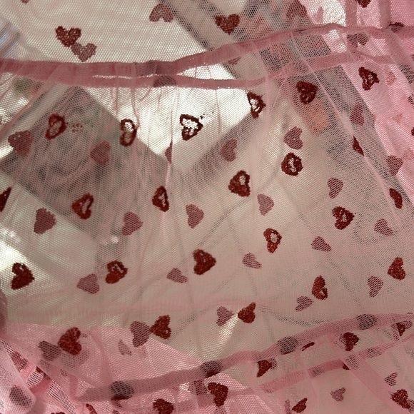NWT VIRAL BETSEY JOHNSON Valentines Day Classically Pink Mesh Heart Dress TikTok - Picture 11 of 14